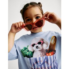 Marks & Spencer Saf Pamuklu Köpek Baskılı Tişört (2-8 Yaş)