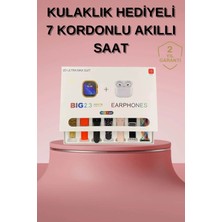 Akıllı Saat Bluetooth Kulaklık Hediyeli Bildirim Görme Sesli Görüşme Çoklu Kordon
