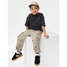 Marks & Spencer Saf Pamuklu Dokulu T-Shirt (1-7 Yaş)