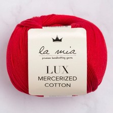 MiraLive La Mia Lux Mercerized Cotton Kırmızı El Örgü Ipi - 19 - 33745