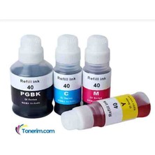 Tonerim Muadil Mürekkep Canon Gı-40 Black Mürekkep (170ML./SISE)KIRMIZI Sarı Mavi 70 ml