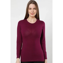 MiraLive Miray- Bayan Uzun Kol Body Mor