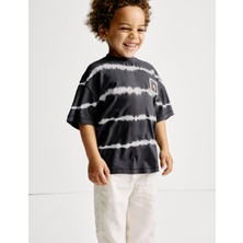Marks & Spencer Saf Pamuklu Çizgili Batik T‑shirt (2–16 Yaş)