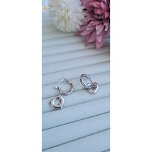 Özel Seri Sallantılı Kalp Küpe