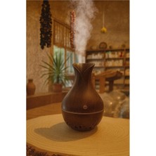 Bitki Diyarı Hava Nemlendirici Koyu Ahşap Görünümlü Ledli 1AD