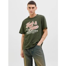 Jack & Jones Jjelogo Tee Ss O-Neck 2 Col Haki Erkek T-Shirt 12279535