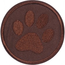 MiraLive Aplike Ütü Ile Yapışan Koyu Kahve Pati Arma 5 cm