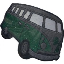 MiraLive Aplike Ütü Ile Yapışan Otobüs Yeşil Arma 14X2,5 cm