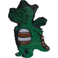 MiraLive Aplike Ütü Ile Yapışan Dinazor Yeşil Arma 2,5x4 cm