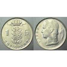 Banknoting Belçika 1 Frank 1967 Belgıque. Çilaltı.