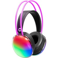 Beemen Disco Pulse Rgb Işıklı Kafa Üstü Kablosuz Bluetooth Kulaklık - Mikrofonlu