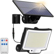 Etashop 228 LED Güneş Enerjili Sensörlü Dış Mekan Lamba Uzaktan Kumandalı IP65 Projektör Bahçem Garaj Güvenlik Aydınlatması