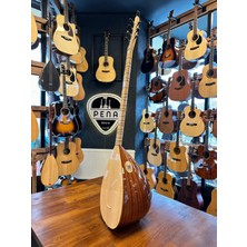 Pena Müzik Uzun Sap Yarı Profesyonel Maun Solak Bağlama 41 Tekne Jak Girişli