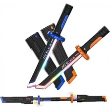 NessiWorld 456-38M 44 cm Kıvılcım Çıkaran Farklı Renklerde LED Işın Kılıcı 2 Kılıç Birleştr
