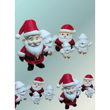 Ft Tasarım 3lü Noel Baba Biblo 3 D 6-8-10 cm