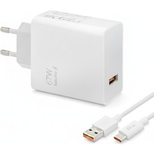 Emre Bilişim X6 Pro Uyumlu 67W Turbo Hızlı Şarj Aleti Seti 6A Veri Kablolu