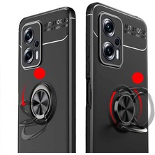 Hepta Collection Spia Redmi 12 5g Kılıf Siyah-Siyah Draco Yüzüklü Silikon Orijinal Esnek Ince Geliştirilmiş Dayanıklı