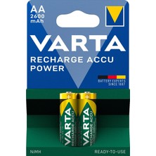 Hepta Collection Recharge Accu Power 2AA 2600 Mah, Yeşil/gri