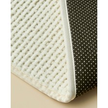 English Home Waffle Weave Kaydırmaz Taban Banyo Paspası 50x80 cm Beyaz