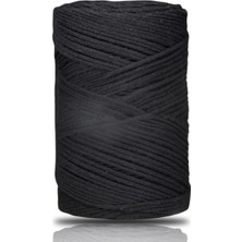 MiraLive Pamuk Makrome 2 mm Siyah