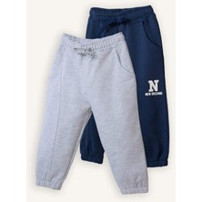 DeFacto Regular Jogger Fit Baskılı 2'li Eşofman Altı Erkek Bebek G6361A526SP