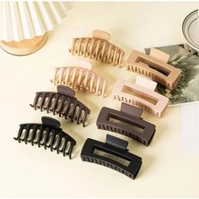 Hepta Collection Kadın Ikili Model Kahverengi 8'lı Mandal Toka Set, Kadın Çocuk Mandal Toka, Toka Organizer, Toka, Kı