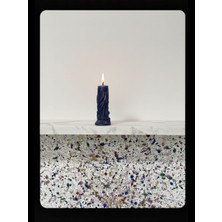 El Yapımı Dantel Sütun Desenli Doğal Baton Mum