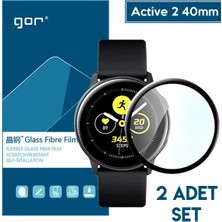 Pazarcan Gor Galaxy Watch 2 40MM 3D Kavisli Nano Glass Ekran Koruyucu 2 Adet SET-(5775)