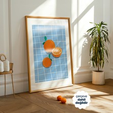 Persona Istanbul Narenciye Enerjisi: Canlı Portakal ve Grafik Desen - Modern Illüstrasyon (Çerçevesiz)