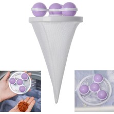 Pazarcan SN-26621 Çok Fonksiyonlu Çamaşır Makinesi Için Yıkanabilir Mor Toz Tüy Toplayıcı
