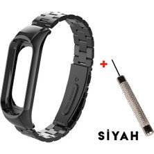 Pazarcan Mi Band 3 Aklıllı Saat 3 Bakla Çelik Kayış KORDON-(5775)