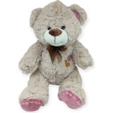 AriaTech Peluş Papyonlu Ayıcık 40 cm - Kahverengi (Lisinya)