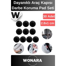 Wonara Premium Yüksek Kalite Dayanıklı Araç Kapısı Darbe Önleyici Çarpma ve Aşınma Koruma Pad Seti 30 Adet