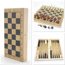 Pazarcan Ahşap Satranç ve Tavla Seti ALK4241