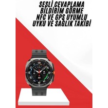 Pazarcan Akıllı Saat Müzik Dinleme Nabız Ölçer Nfc ve Gps Uyumlu Sesli Asistan