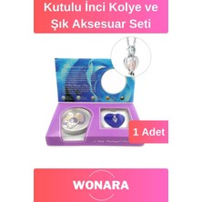 Wonara Özel Tasarım Sevgiliye Doğum Günü Hediyesi Özel Üretim Kutulu Inci Kolye ve Şık Aksesuar Seti