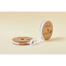 MiraLive Biye Koton Katlı D01 Beyaz 2 cm 25 Metre %65 Koton %35 Polyester