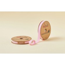 MiraLive Biye Koton Katlı D08 Pembe 2 cm 25 Metre %65 Koton %35 Polyester