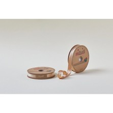 MiraLive Biye Saten Katlı 080 Koyu Bej 2 cm 25 Metre %100 Polyester