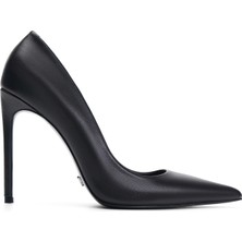 Jabotter %100 Deri Siyah Kadın Stiletto Monaco Deri10 cm Stiletto