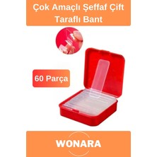 Wonara Özel Üretim Dayanıklı Kolay Kullanımlı Çıkarılabilir Şeffaf 60'lı Çok Amaçlı Çift Taraflı 1 Adet