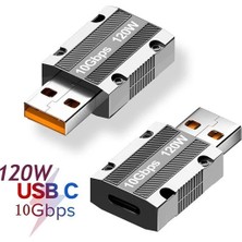 Pazarcan Ally Macbook Ipad 120W 10GBPS Type-C To USB Otg Adaptör ÇEVIRICI-(5775)