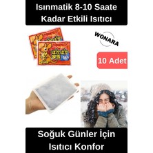 Wonara Pratik Isınmatik Dağcılık Tatil Deprem Kış 8-10 Saate Kadar Etkili Vücut El Ayak Bel Isıtıcı 10 Adet