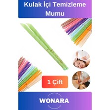 Wonara Pratik Doğal Organik Kulak Temizleme Mumu - Buşon ve Dış Kulak Içi Bakımı Için Koni Çubuk