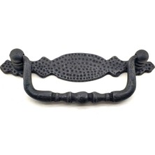 Pazarcan Antika Tarz Dekoratif Pirinç Dövme Sallantı Kapı Kulbu - 43X118 Mm, Oksit