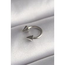 Pazarcan 316L Çelik Gümüş Renk Halka Çivi Model Kadın Piercing - TJ-PR1366