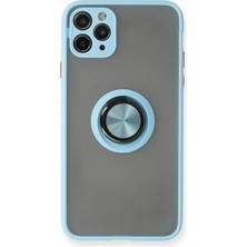 Pazarcan Iphone 11 Kılıf Montreal Yüzüklü Silikon Kapak - Buz