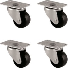 Pazarcan Furç Tablalı Bilyalı Teker - 32MM - Siyah HKS233 - 4 Adet