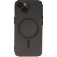 Pazarcan Iphone 14 Kılıf Moshi Lens Magneticsafe Silikon - Siyah