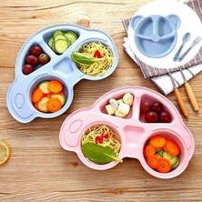 MiraLive Bebekler Için Araba Şeklinde Sevimli Mama Tabağı Çocuk Tabldot